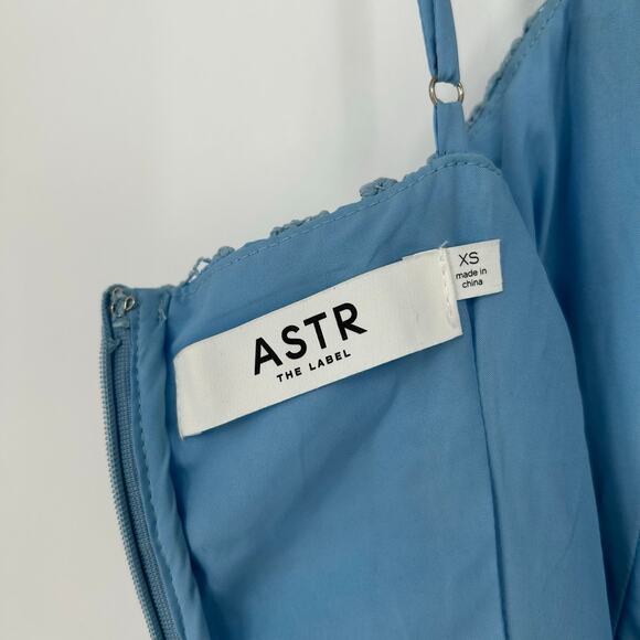 ASTR the Label Blue Lace Midi Dress – Spaghetti Strap Fit & Flare – Size XS - Picture 6 of 7
